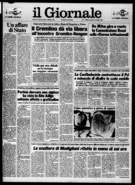 Il giornale : quotidiano del mattino